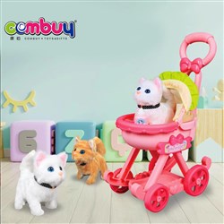 CB974247 CB974254-CB974255 - Infant electric pet dog cat trolley baby stroller stuffed plush animal toys